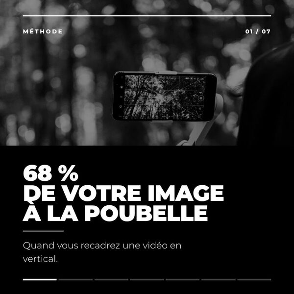 Vous filmez votre vidéo en 16/9, puis vous la recadrez en vertical pour les reels et les s…